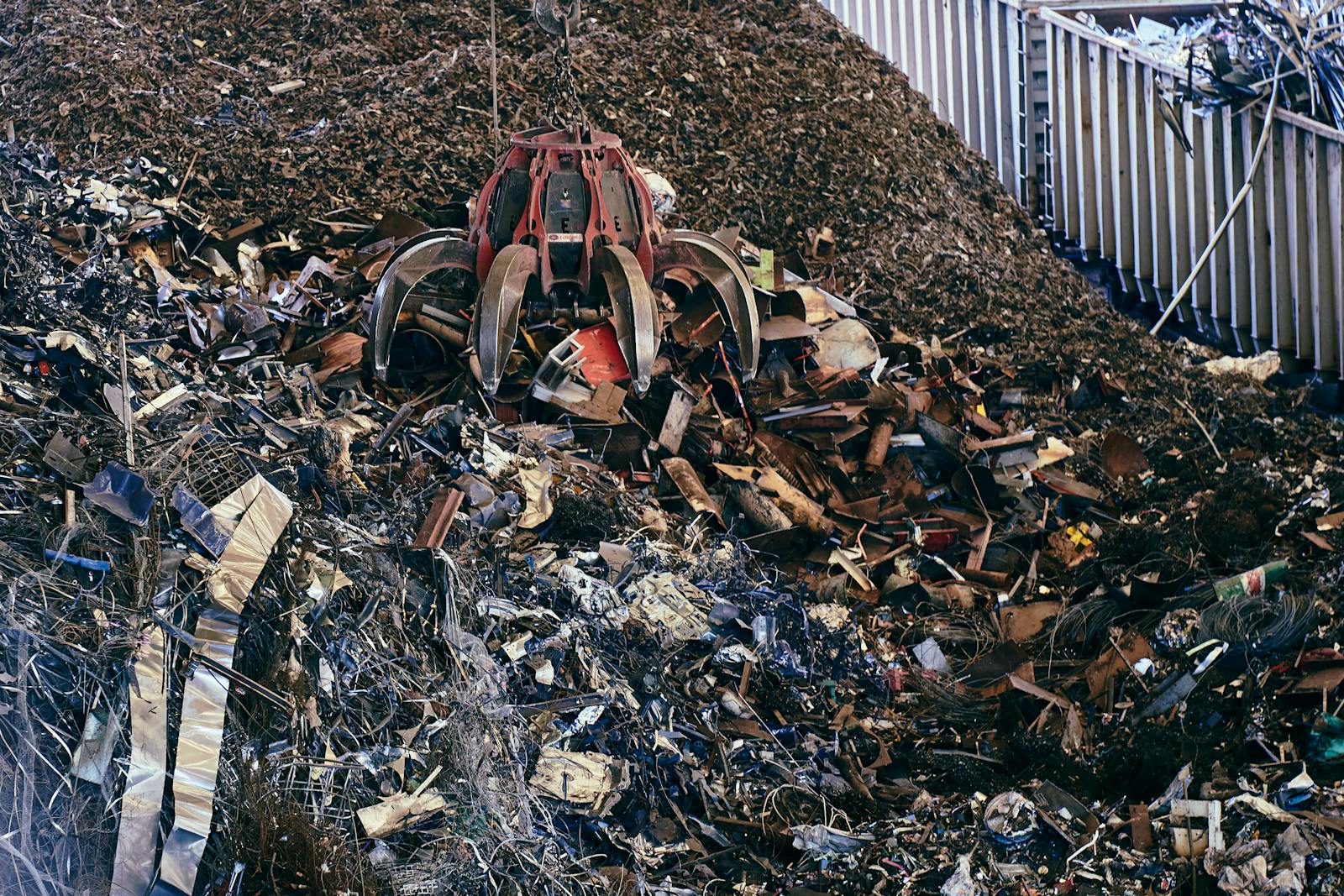 Sorted scrap metal feeding the Omega plant